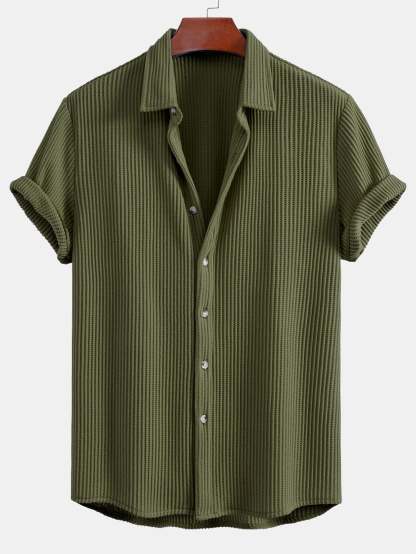Waffle Button Up Shirt