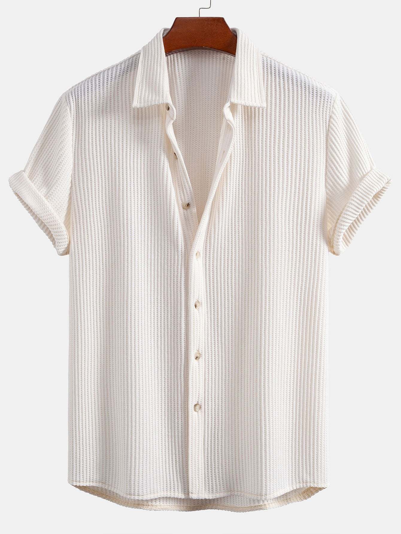 Waffle Button Up Shirt