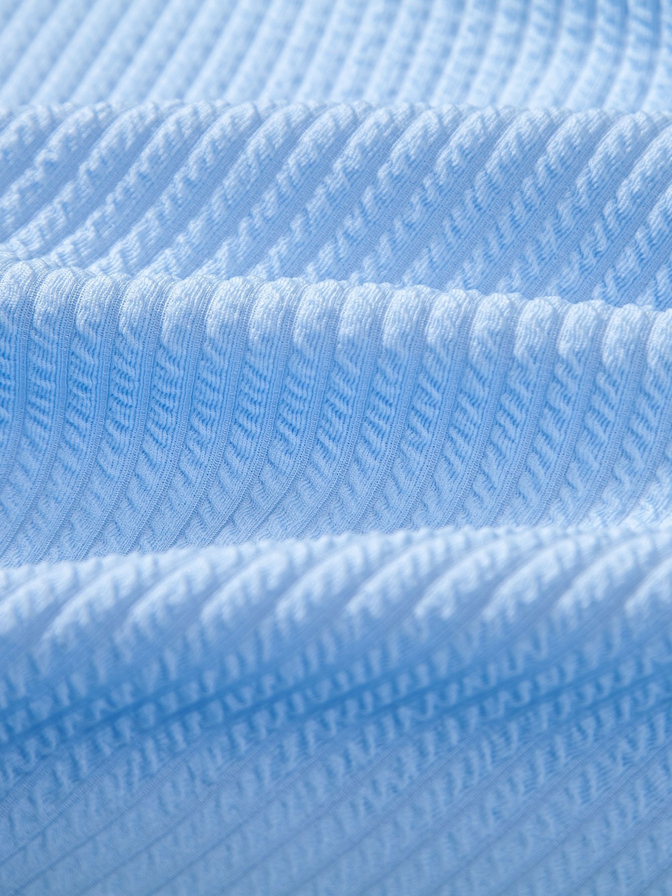 Muscle Fit Ribbed Button Up Shirt