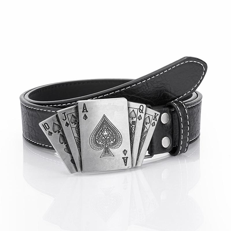 Men's Punk Style Playing Card Belt