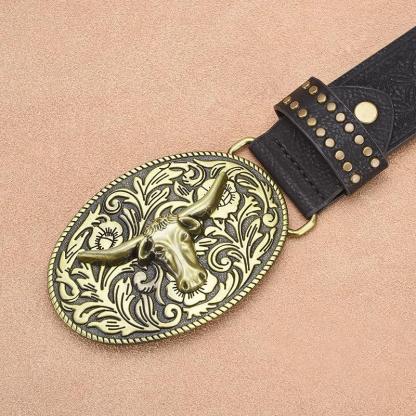Men's Vintage Rivet Embossed Belt 