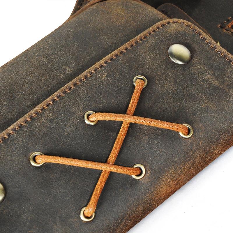 Men's Classic Retro Personality Outdoor  Leather  Waist Bag