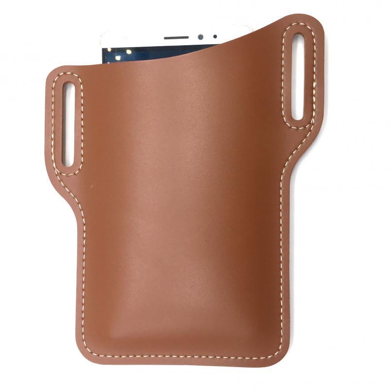Men's Vintage Outdoor Genuine Leather Mobile Phone Waist Bag  