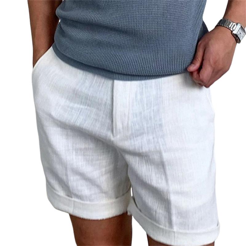 Men's Vintage Linen Beach Shorts 