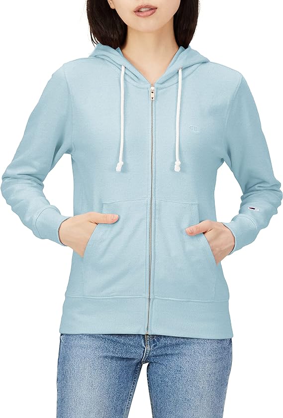 Women's Hoodie, Sweatshirt, Fleece Lining, UV Protection, One Point Logo, Zip Hooded Sweatshirt