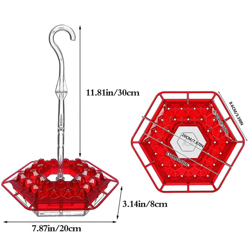 2022 Best Hummingbird Feeder with Ant Moat Perch and 30 Feeding Ports