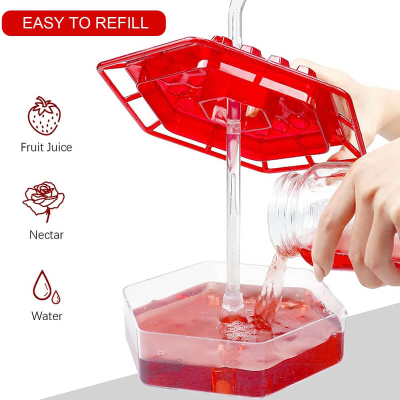 2022 Best Hummingbird Feeder with Ant Moat Perch and 30 Feeding Ports
