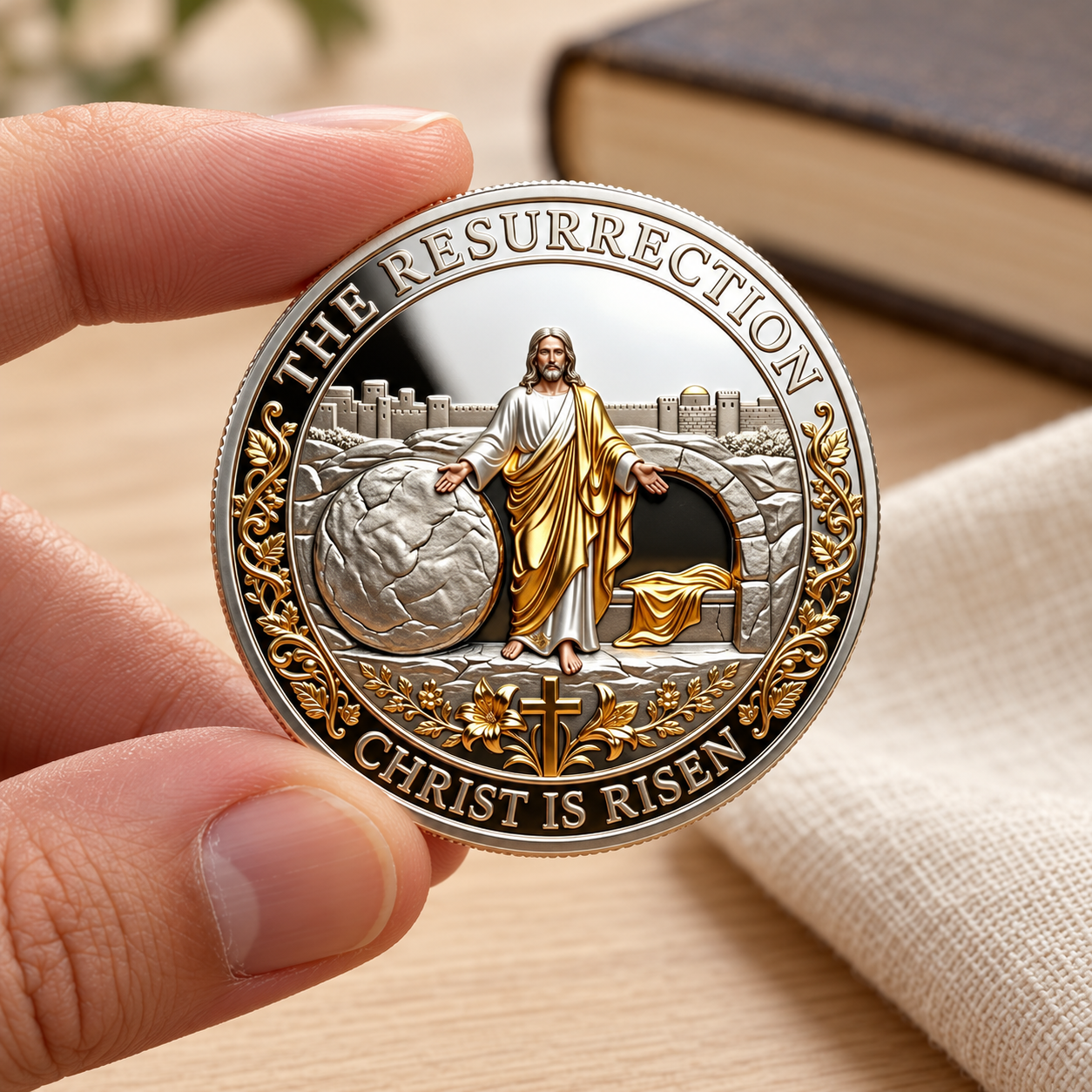 🇺🇸 Limited Edition!🔥✨ Christ Is Risen Memorial Coin — A Symbol of Faith & Hope