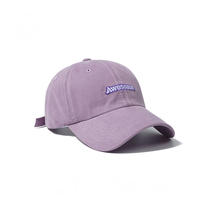 休閒時尚復古百搭英文刺繡棒球帽子-HaloBless