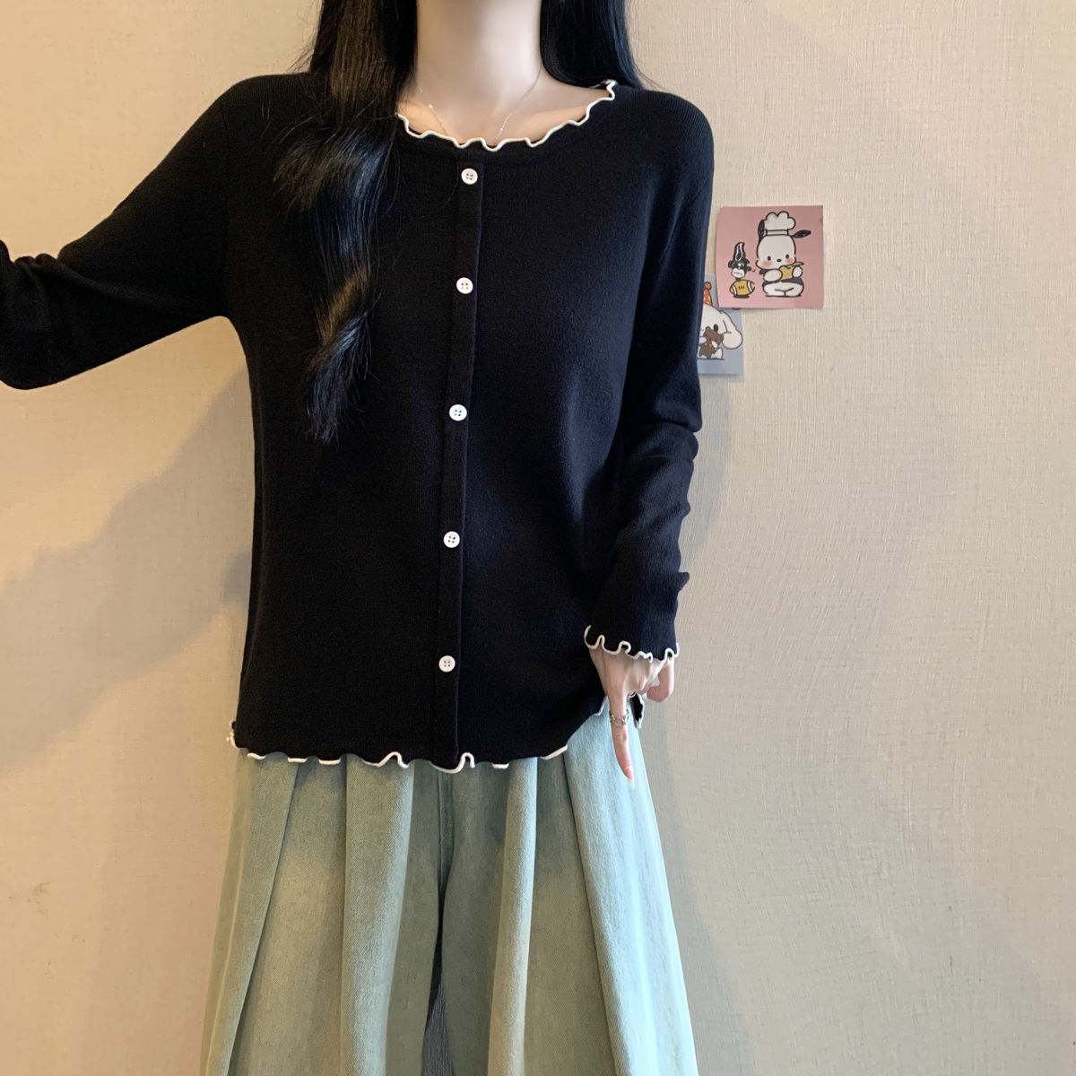 大碼德絨打底衫減齡寬鬆保暖內搭長袖恤-HaloBless