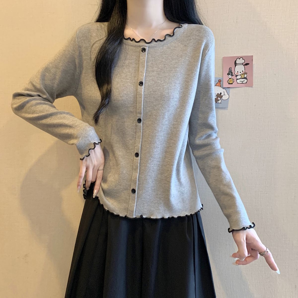 大碼德絨打底衫減齡寬鬆保暖內搭長袖恤-HaloBless