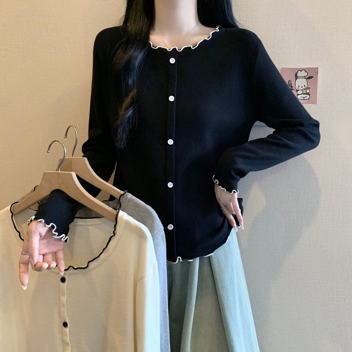 大碼德絨打底衫減齡寬鬆保暖內搭長袖恤-HaloBless