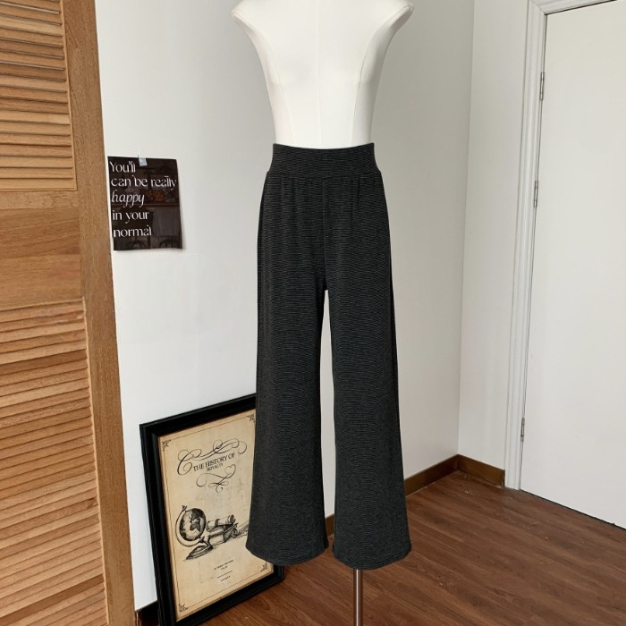 【單件/套裝】韓系氣質修身顯瘦半高領開衫+運動休閒長褲兩件套裝-HaloBless