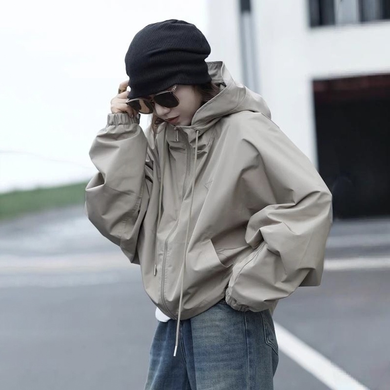 休閒工裝衝鋒衣風衣夾克連帽外套