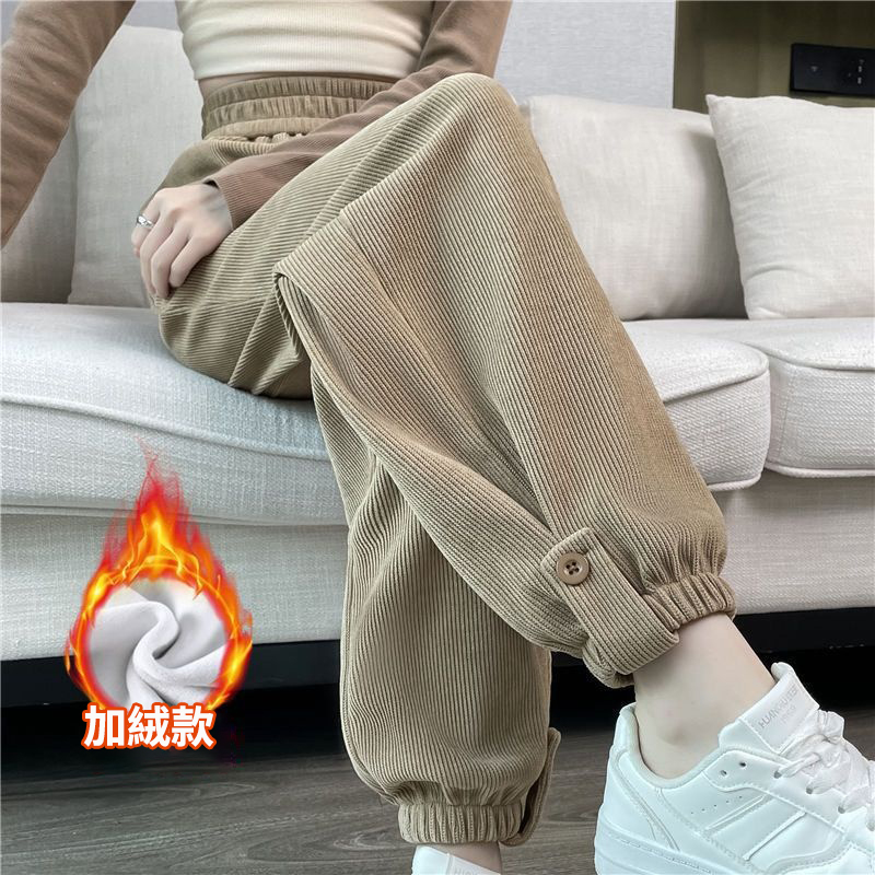 休閒百搭哈倫蘿蔔褲工裝運動束腳褲