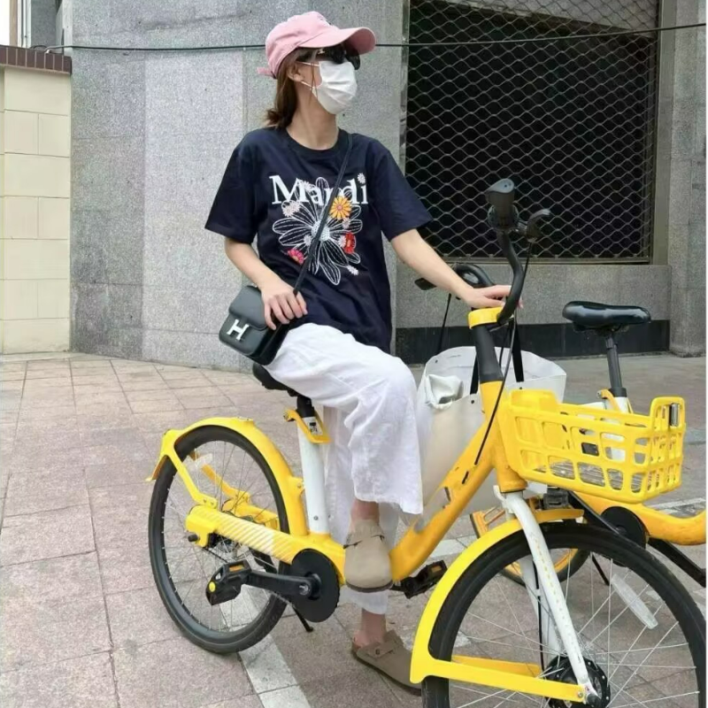 韓版經典植物花卉雛菊印花純棉寬鬆短袖T恤
