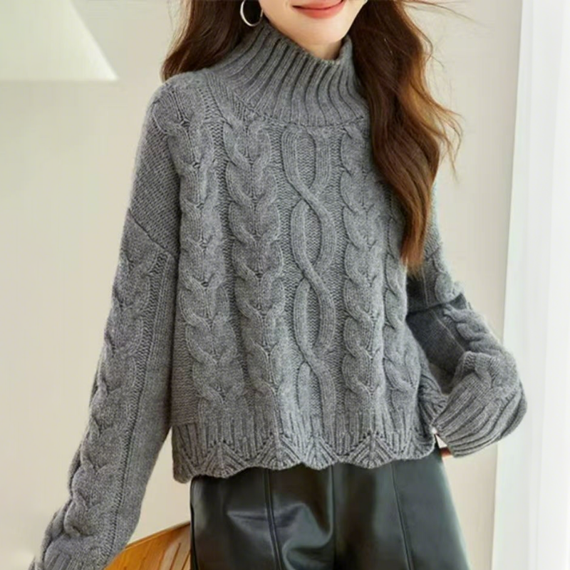 麻花寬鬆顯瘦百搭慵懶復古針織毛衣