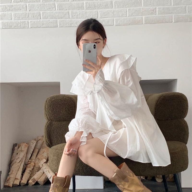 設計感大尺碼女裝防曬衣 中長版型 雙層領繫帶細節