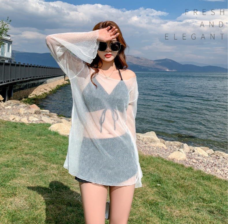 9色韓版ins時尚顯瘦遮肚分體式bikini三件套泳衣