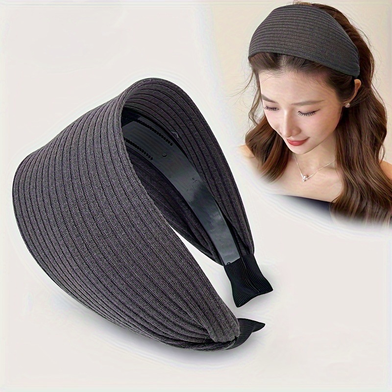 復古感高級質百搭寬邊髮帶加寬運動髮箍