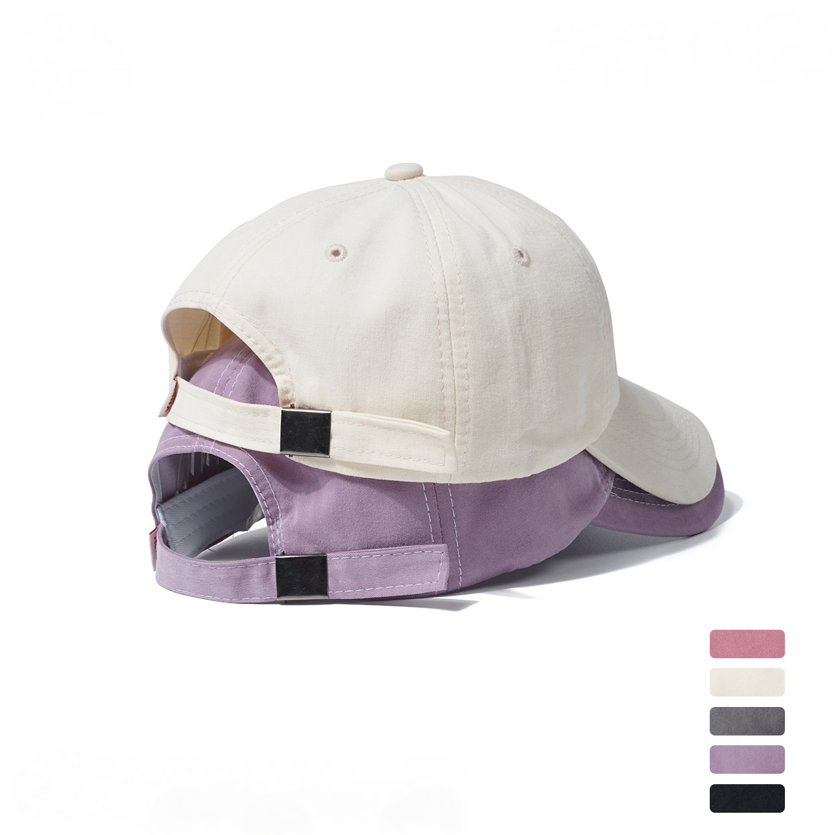 休閒時尚復古百搭英文刺繡棒球帽子-HaloBless