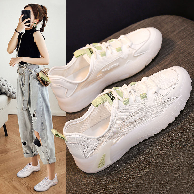 IG爆款百搭網面舒適薄款透氣跑步運動鞋