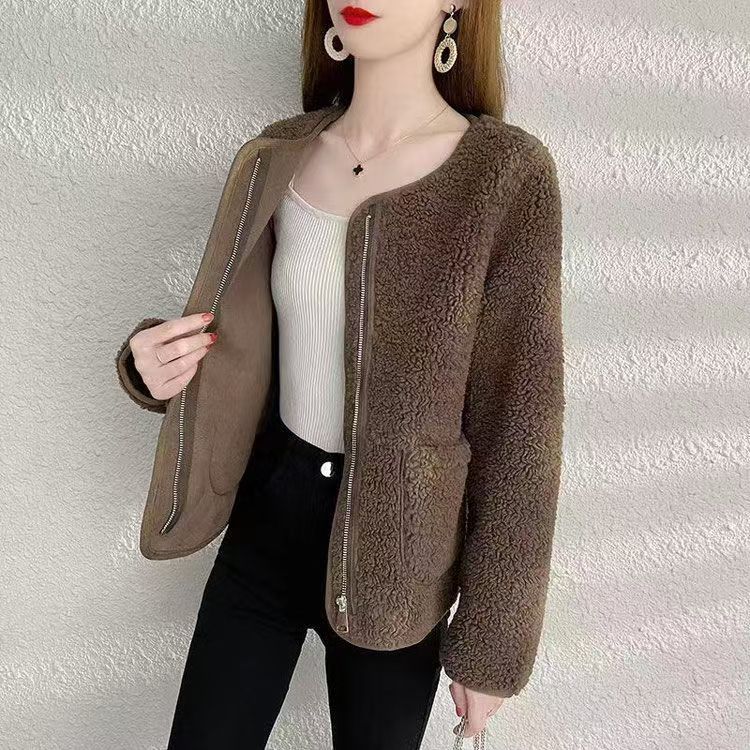 氣質簡約寬鬆洋氣長袖小香風開衫外套