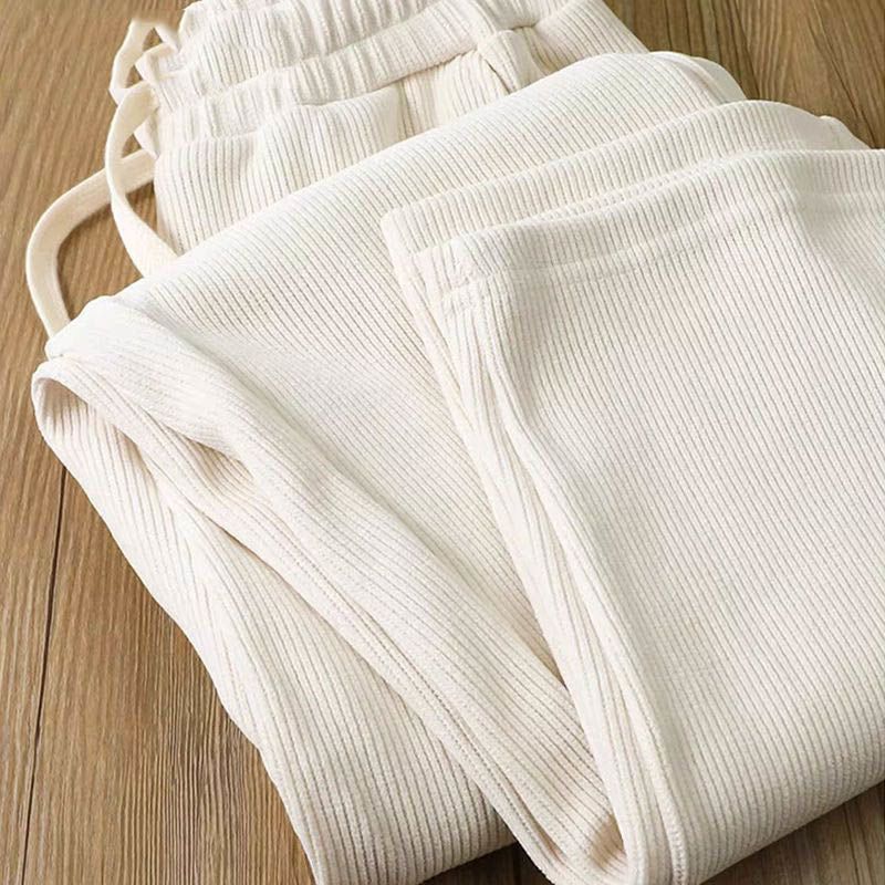 【單件/套裝】寬鬆拼色復古提花套頭毛衣+休閒闊腿褲兩件套