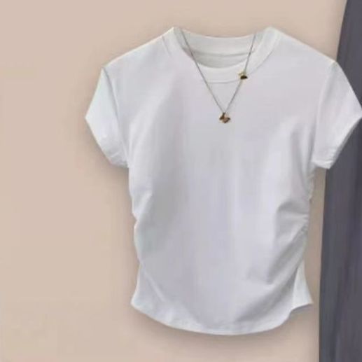 【單件/套裝】韓系簡約百搭純棉正肩T恤+寬鬆闊腿褲兩件套裝-HaloBless