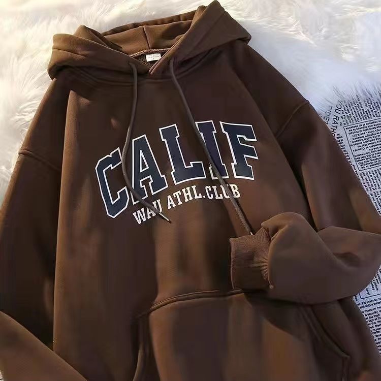 美式復古字母印花休閒百搭帽T-HaloBless