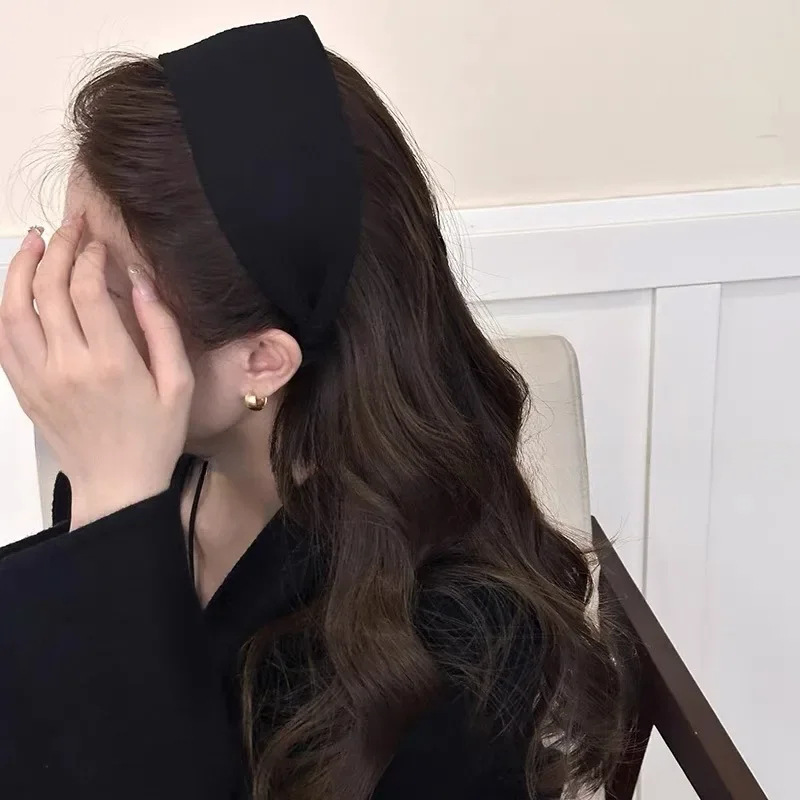 復古感高級質百搭寬邊髮帶加寬運動髮箍