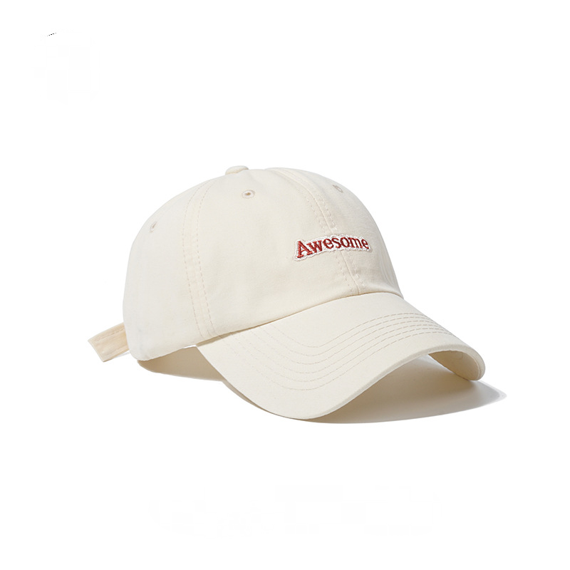 休閒時尚復古百搭英文刺繡棒球帽子-HaloBless