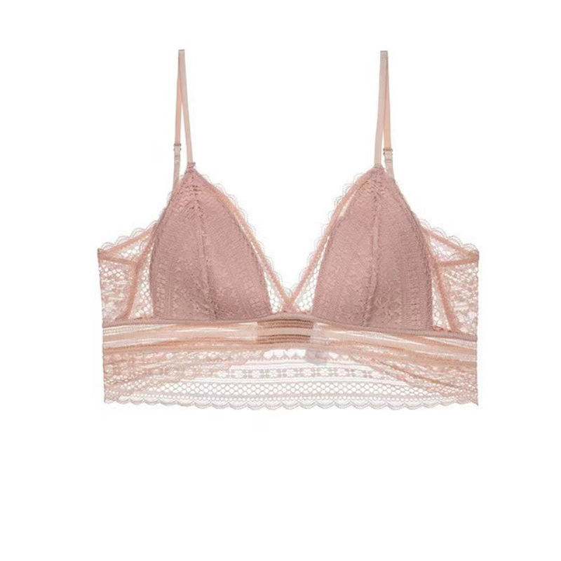 【單件/套裝】蕾絲聚攏無鋼圈內衣+內褲套裝-HaloBless