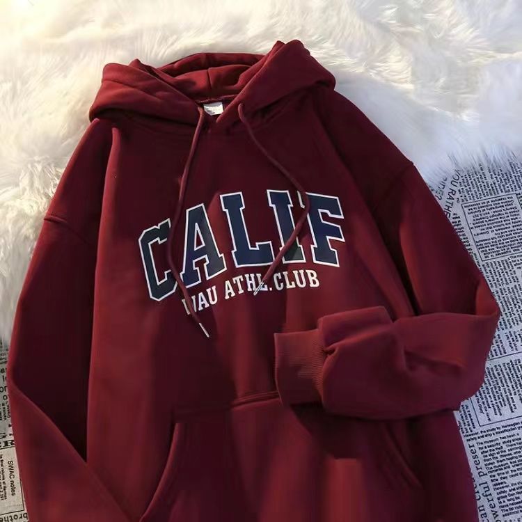 美式復古字母印花休閒百搭帽T-HaloBless