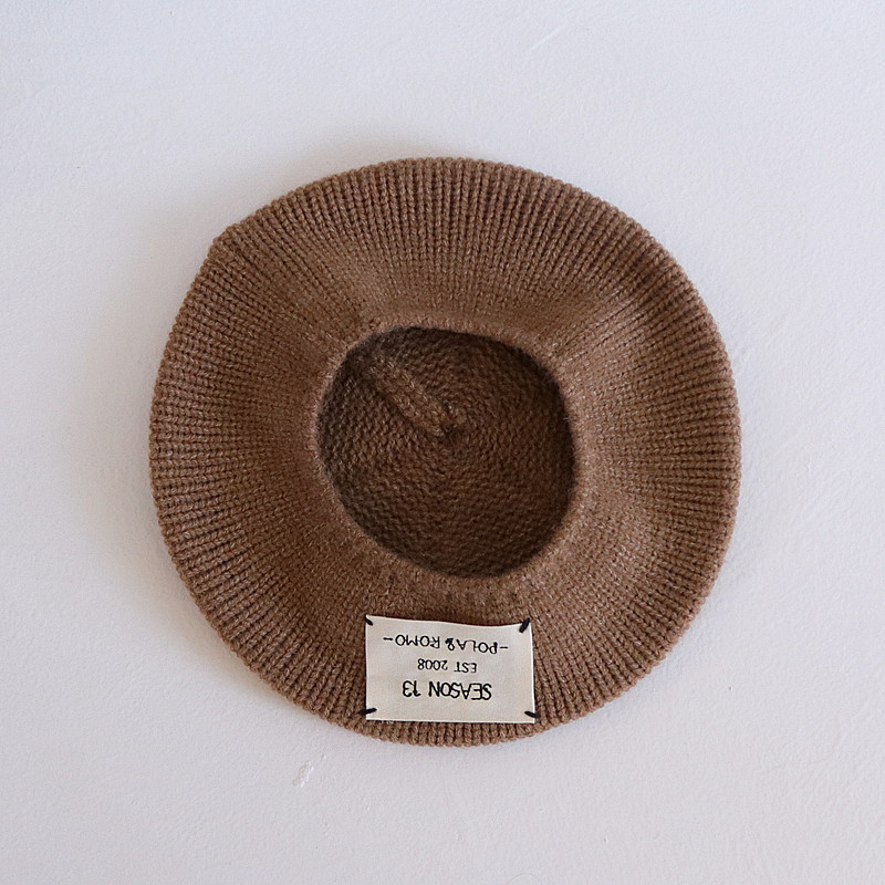 多款英倫復古棕色八角pu皮質貝雷帽子-HaloBless