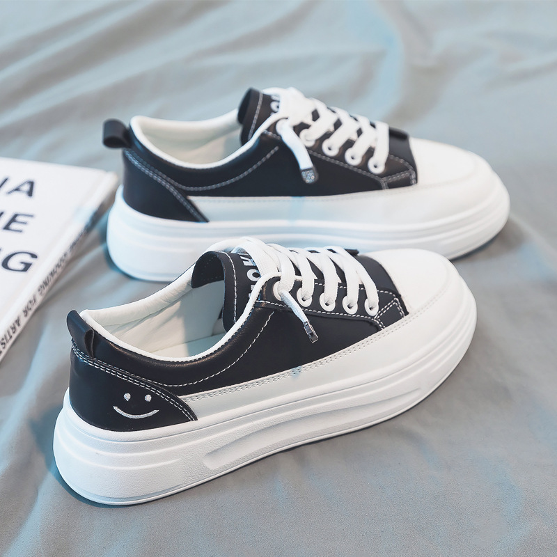 百搭厚底印花撞色休閒板鞋-HaloBless