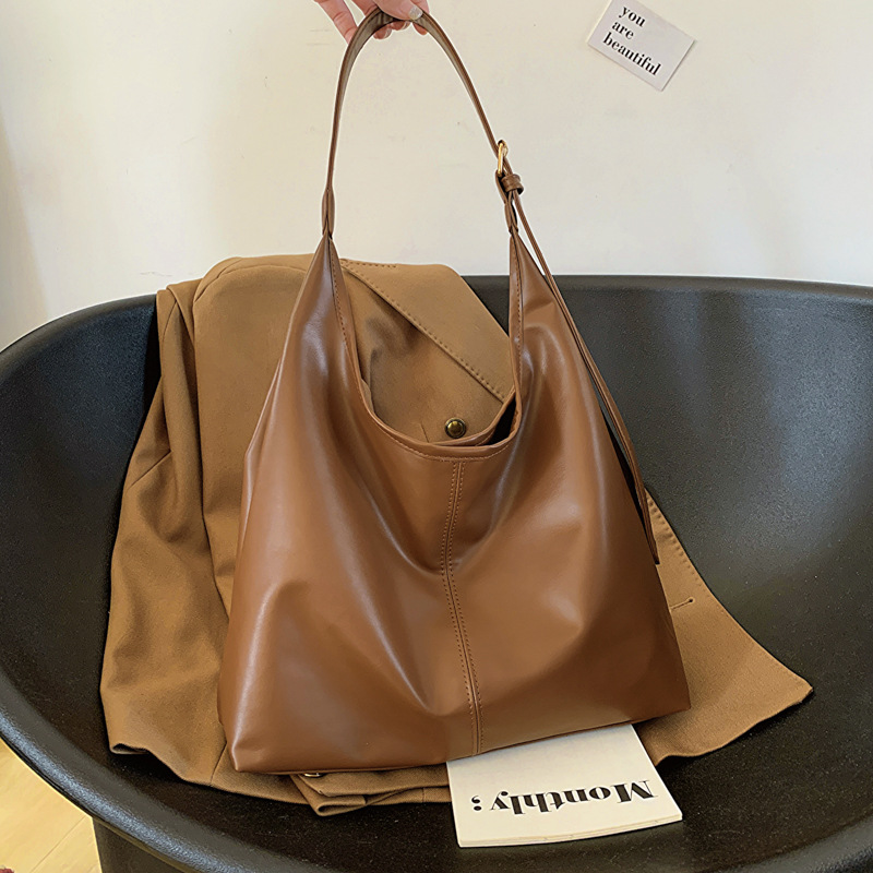 流行高級質感單肩腋下包大容量包包-HaloBless