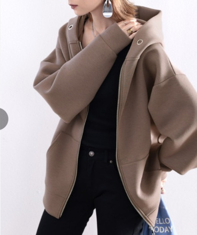 開衫拉鍊韓版寬鬆顯瘦時尚ins衛衣-HaloBless