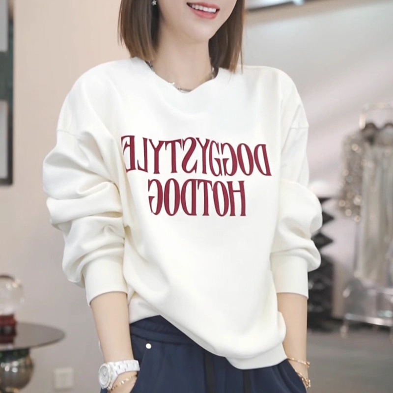 【單件/套裝】減齡字母印花長袖+闊腿褲兩件套