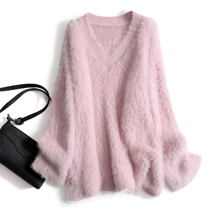 溫柔風水貂絨輕奢軟糯奶fufu加厚針織衫