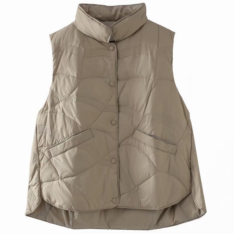 簡約百搭輕薄口袋無袖坎肩背心馬甲-HaloBless