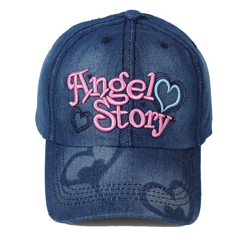 遮陽帽刺繡字母百搭韓版牛仔帽休閒鴨舌帽-HaloBless