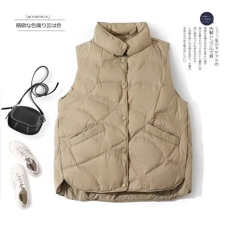 簡約百搭輕薄口袋無袖坎肩背心馬甲-HaloBless