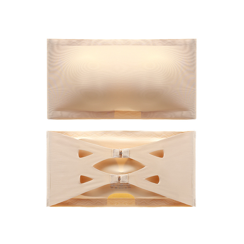 爆款無肩帶一字圍無痕冰絲防滑美背帶抹胸式裹胸內衣-HaloBless