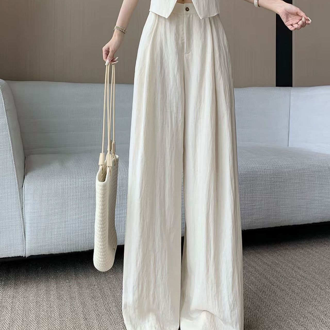 【單件/套裝】法式氣質高級感時尚馬甲+休閑闊腿褲兩件套裝