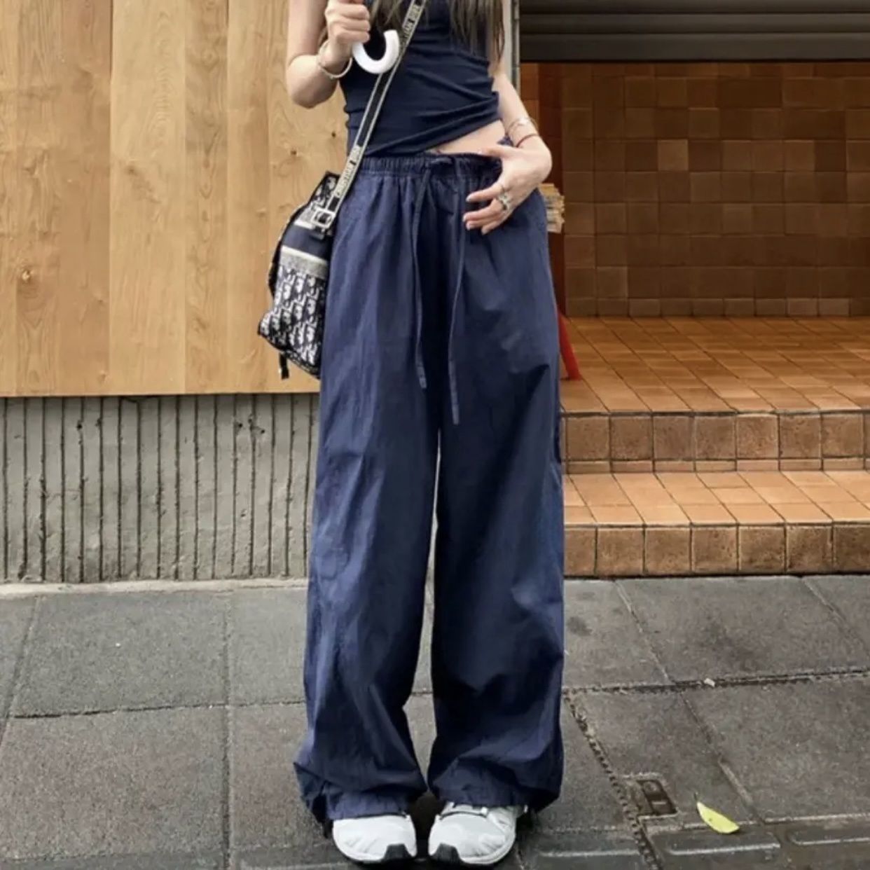 【單件/套裝】美式復古流行時尚背心+工裝休閑褲兩件套