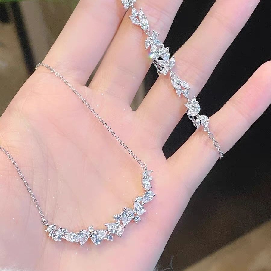 輕奢小眾精緻高級感s925銀紫藤花手鍊/項鍊-HaloBless