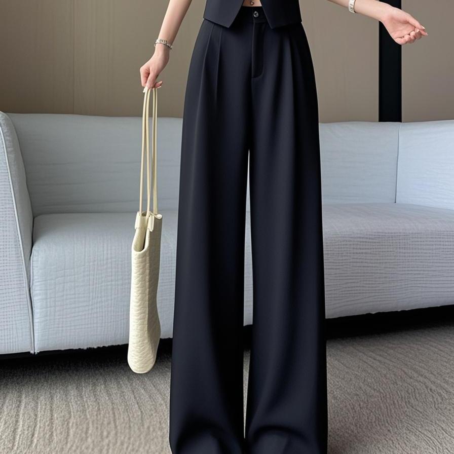 【單件/套裝】法式氣質高級感時尚馬甲+休閑闊腿褲兩件套裝
