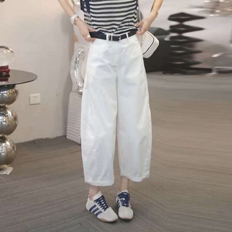 【單件/套裝】寬松顯瘦減齡無袖針織衫+闊腿休閑褲兩件套