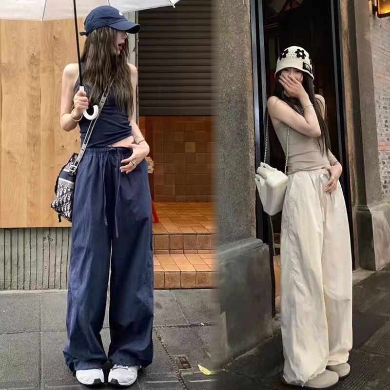 【單件/套裝】美式復古流行時尚背心+工裝休閑褲兩件套